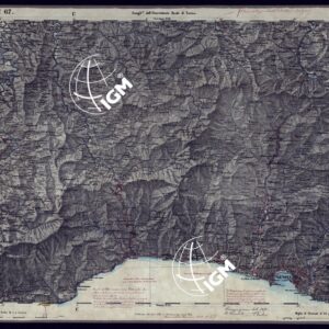 CARTA TOPOGRAFICA DEGLI STATI IN TERRAFERMA DI S.M. IL RE DI SARDEGNA ALLA SCALA DI 1 A 50.000 OPERA DEL CORPO REALE DELLO STATO MAGGIORE - FOGLIO N°67 GENOVA