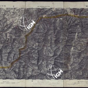 CARTA TOPOGRAFICA DEGLI STATI IN TERRAFERMA DI S.M. IL RE DI SARDEGNA ALLA SCALA DI 1 A 50.000 OPERA DEL CORPO REALE DELLO STATO MAGGIORE - FOGLIO N°73 MONDOVI'