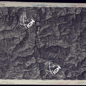 CARTA TOPOGRAFICA DEGLI STATI IN TERRAFERMA DI S.M. IL RE DI SARDEGNA ALLA SCALA DI 1 A 50.000 OPERA DEL CORPO REALE DELLO STATO MAGGIORE - FOGLIO N°81 TENDA