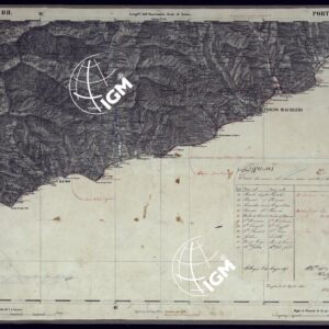 CARTA TOPOGRAFICA DEGLI STATI IN TERRAFERMA DI S.M. IL RE DI SARDEGNA ALLA SCALA DI 1 A 50.000 OPERA DEL CORPO REALE DELLO STATO MAGGIORE - FOGLIO N°88 PORTO MAURIZIO
