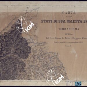 CARTA DEGLI STATI DI SUA MAESTA SARDA IN TERRAFERMA OPERA DEL CORPO DI STATO MAGGIORE GENERALE INCISA O PUBBLICATA PER ORDINE DI S.M. L'ANNO 18 - FOGLIO 2.