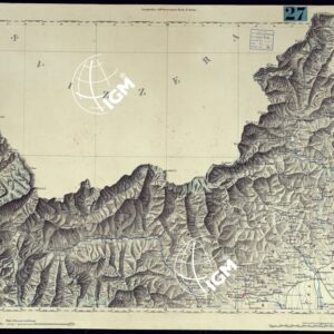 CARTA delle STRADE NEGLI STATI DI SUA MAESTA' IN TERRAFERMA PER USO DELL'ECCELL.MO CONSIGLIO SUPERIORE D'ACQUE E STRADE RIDOTTA DALLA GRAN CARTA TOPOGRAFICA DI RECENTE FORMATA DAL REAL CORPO DI STATO MAGGIORE GENERALE - FOGLIO N.II - AOSTA.