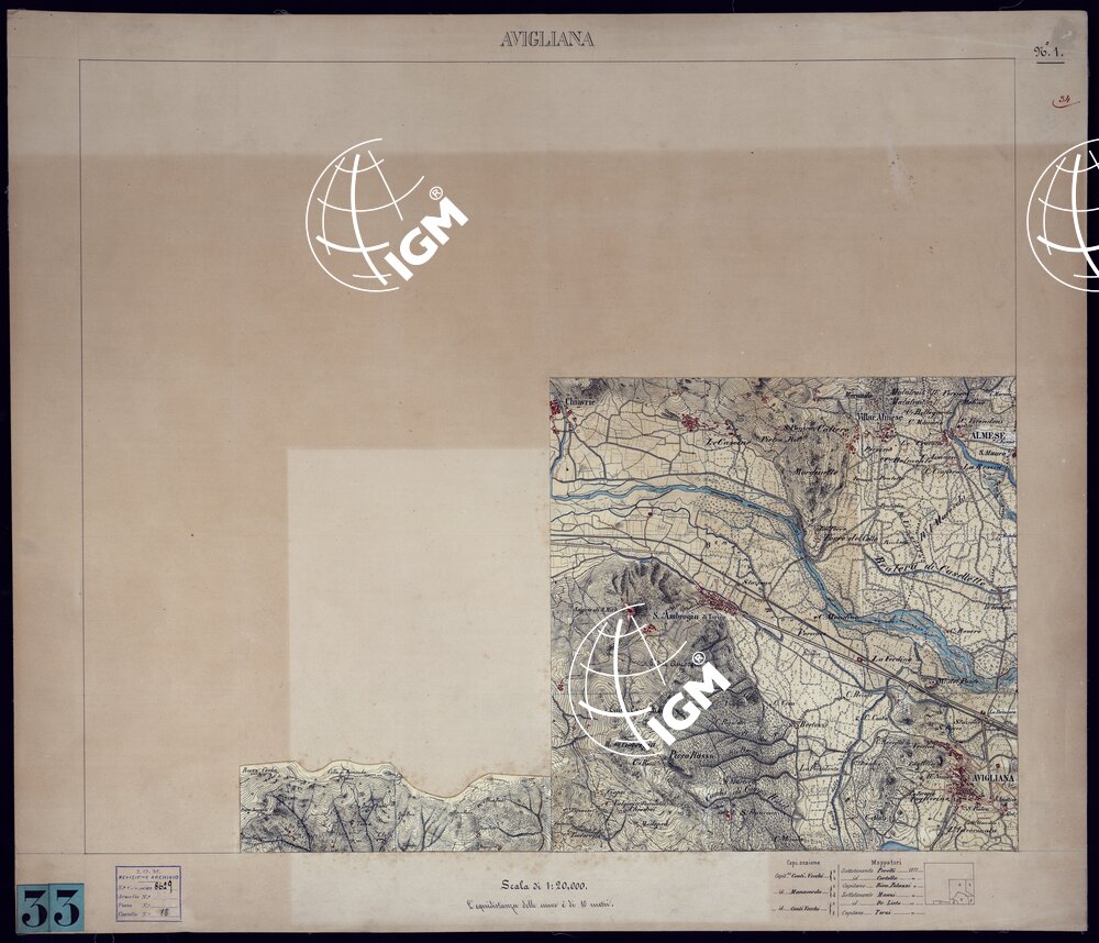 AVIGLIANA E DINTORNI - FOGLIO 1 AVIGLIANA.
