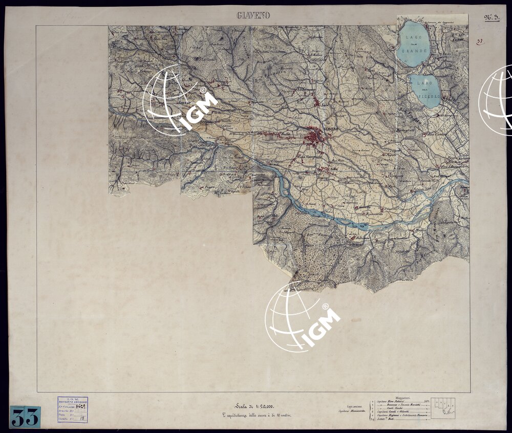 AVIGLIANA E DINTORNI - FOGLIO 3 GIAVENO.