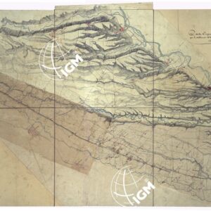 CARTA ORIGINALE DELLE VAUDE RILEVATA NEL 1832 AL 1.10.000 PER LO STABILIMENTO DEL CAMPO D'ISTRUZIONE CHE EBBE LUOGO NELL'AUTUNNO DEL 1833