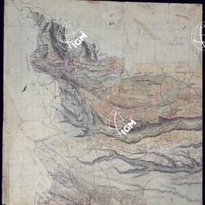 CARTA ORIGINALE DELLE VAUDE RILEVATA NEL 1832 AL 10.000 PER LO STABILIMENTO DEL CAMPO D'ISTRUZIONE, CHE EBBE LUOGO NELL'AUTUNNO DEL 1833 - FOGLIO 1.