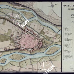 PIANTA DELLA CITTA' E FORTIFICAZIONE DI CUNEO.