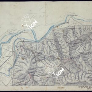CARTA TOPOGRAFICA A CURVE DIMOSTRATIVE DI UNA PARTE DELLA REGIONE NORD-EST DEI DINTORNI DI TORINO - FOGLIO 7.