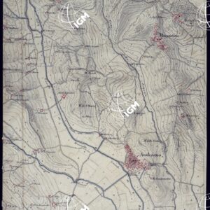 CARTA TOPOGRAFICA A CURVE DIMOSTRATIVE DI UNA PARTE DELLA REGIONE NORD-EST DEI DINTORNI DI TORINO - FOGLIO 10.
