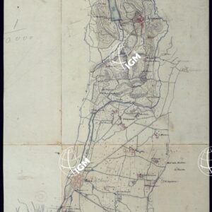 CARTA TOPOGRAFICA A CURVE DIMOSTRATIVE DI UNA PARTE DELLA REGIONE NORD-EST DEI DINTORNI DI TORINO - FOGLIO 12.