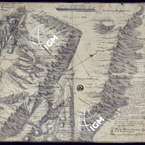 CARTA GEOMETRICA DEL COL DELLA MADDALENA CON LA TESTA DELLA VALLE, E LAGO DI RUBURENT, E LA TESTA DELLA VALLE, E LAGO D'ORNAYE.