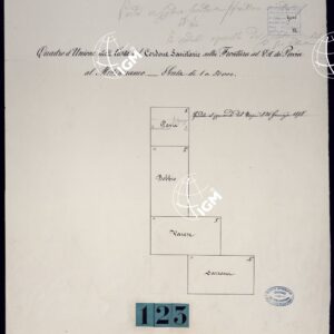 CARTA DEL CORDONE SANITARIO SULLA FRONTIERA AD EST DI PAVIA AL NEDITERRANEO SCALA DI 1 A 50 000 - QUADRO D'UNIONE.