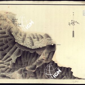 PLAN GEOMETRIQUE DES ENVIRONS DE L'ANCIEN FORT DE BARD DUCHE' D'AOSTA. LEVE SUR UN RAYON DE 2.600 METRES A'L'EHCELLE DE 1:5.000 PAR M. BASSO DESSINATEUR A' L'ETAT MAJOR GENERAL L'AN 1819.  FOGLIO 2.