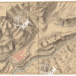 PLAN GEOMETRIQUE DE L'EMPLACEMENT DU FORT ET DES ENVIRINS D'EXILLES