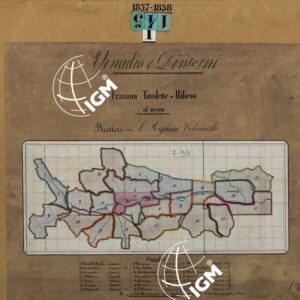 VINADIO E DINTORNI FRAZIONI E TAVOLETTE RILIEVO AL 10.000 DIRETTORE A. RIGHINI COLONELLO - QUADRO D'UNIONE.