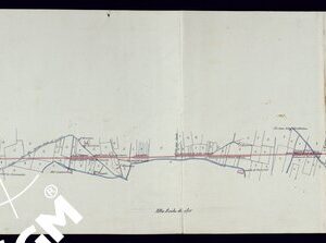 PLANIMETRIA DEI VARI TRONCHI DI FERROVIA SAVIGLIANO-CUNEO - FOGLIO 9.