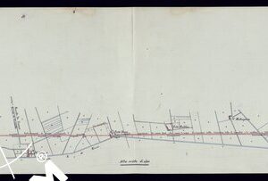 PLANIMETRIA DEI VARI TRONCHI DI FERROVIA SAVIGLIANO-CUNEO - FOGLIO 10.