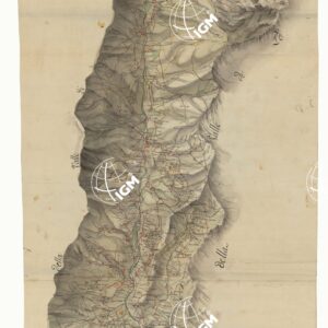 VALLE DI VARAJTA. CARTA TOPOGRAFICA DELLA VALLE DI VARAITA COMINCIANDO DA DUE SORGENTI SINO A LUOGO DI CASTIGLIOLE