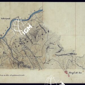 VALLE DELLA DORA EXILLES MINUTE AL 10.000. RILIEVI ESEGUITI NEL 1864 ALLIEVI INGEGNERI DEL R. CORPO DEL GENIO CIVILE ALLA SCALA DI 1 A 10.000 - FOGLIO 2.