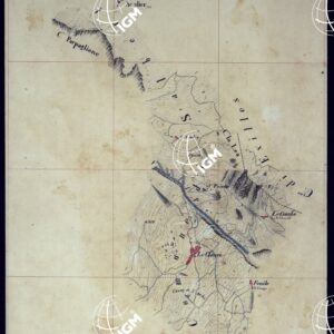 VALLE DELLA DORA EXILLES MINUTE AL 10.000. RILIEVI ESEGUITI NEL 1864 ALLIEVI INGEGNERI DEL R. CORPO DEL GENIO CIVILE ALLA SCALA DI 1 A 10.000 - FOGLIO 3.