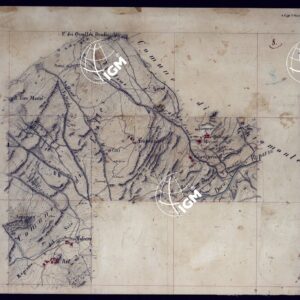 VALLE DELLA DORA EXILLES MINUTE AL 10.000. RILIEVI ESEGUITI NEL 1864 ALLIEVI INGEGNERI DEL R. CORPO DEL GENIO CIVILE ALLA SCALA DI 1 A 10.000 - FOGLIO 8.