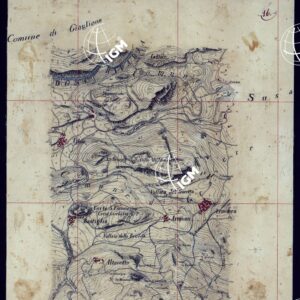 VALLE DELLA DORA EXILLES MINUTE AL 10.000. RILIEVI ESEGUITI NEL 1864 ALLIEVI INGEGNERI DEL R. CORPO DEL GENIO CIVILE ALLA SCALA DI 1 A 10.000 - FOGLIO 16.