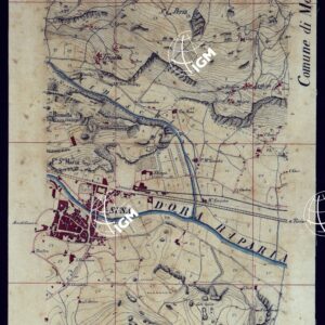 VALLE DELLA DORA EXILLES MINUTE AL 10.000. RILIEVI ESEGUITI NEL 1864 ALLIEVI INGEGNERI DEL R. CORPO DEL GENIO CIVILE ALLA SCALA DI 1 A 10.000 - FOGLIO 17.