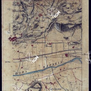 VALLE DELLA DORA EXILLES MINUTE AL 10.000. RILIEVI ESEGUITI NEL 1864 ALLIEVI INGEGNERI DEL R. CORPO DEL GENIO CIVILE ALLA SCALA DI 1 A 10.000 - FOGLIO 18.