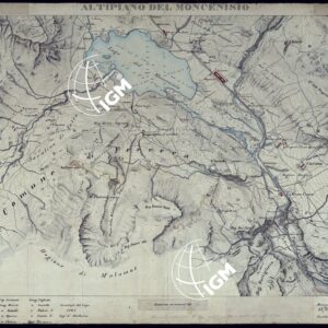 VALLI DELLA DORA RIPARIA SITUAZIONE DAL 1860 AL 1871 RILIEVI AL 10.000 ALTIPIANO DEL MONCENISIO - FOGLIO 3.