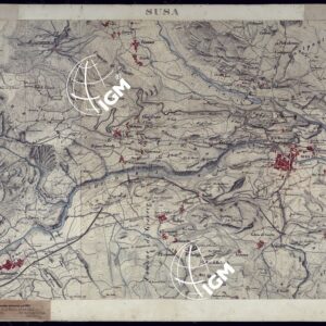 VALLI DELLA DORA RIPARIA SITUAZIONE DAL 1860 AL 1871 RILIEVI AL 10.000 SUSA - FOGLIO 8.