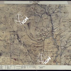 VALLI DELLA DORA RIPARIA SITUAZIONE DAL 1860 AL 1871 RILIEVI 10.000 ALMESE - FOGLIO 12.