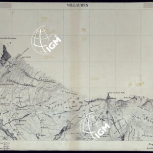 VALLI DELLA DORA RIPARIA SITUAZIONE DAL 1860 AL 1871 RILIEVI AL 10.000 MILLAURES - FOGLIO 14.