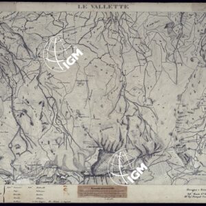 VALLI DELLA DORA RIPARIA SITUAZIONE DAL 1860 AL 1871 RILIEVI AL 10.000 LE VALLETTE - FOGLIO 17.