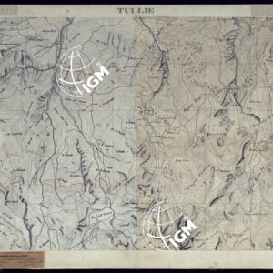 VALLI DELLA DORA RIPARIA SITUAZIONE DAL 1860 AL 1871 RILIEVI AL 10.000 TULLIE  FOGLIO 18.