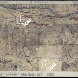 VALLI DELLA DORA RIPARIA -Situazione dal 1860 al 1871 Rilevi al 10.000 - S. ANTONINO - Foglio 20.