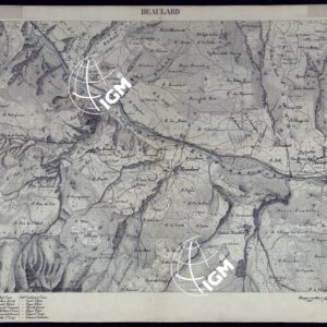 VALLI DELLA DORA RIPARIA SITUAZIONE DAL 1860 AL 1871 RILIEVI AL 10.000 BEAULARD - FOGLIO 23.