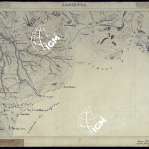 VALLI DELLA DORA RIPARIA SITUAZIONE DAL 1860 AL 1871 RILIEVI AL 10.000 ASSIETTA - FOGLIO 25.