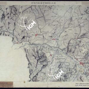 VALLI DELLA DORA RIPARIA SITUAZIONE DAL 1860 AL 1871 RILIEVI AL 10.000 FENESTRELLE - FOGLIO 26.