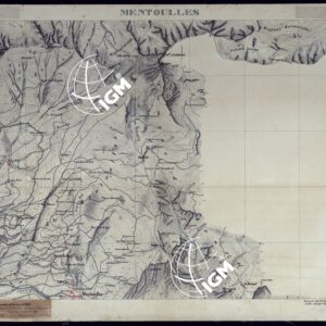 VALLI DELLA DORA RIPARIA SITUAZIONE DAL 1860 AL 1871 RILIEVI AL 10.000 MENTOULLES - FOGLIO 27.