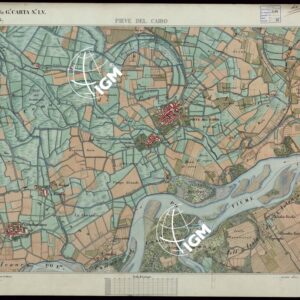 TERRITORIO COMPRESO TRA ALESSANDRIA, CASALE, VOLPEDO E TRA PAVIA, CASTEGGIO E PIACENZA - FOGLIO DELLA G.N. CARTA N°LV. TAVOLETTA 3  PIEVE DEL CAIRO.
