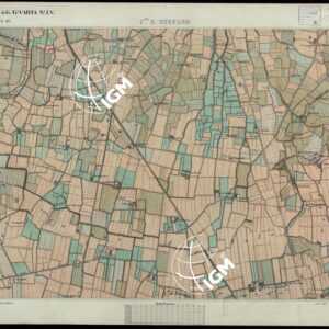 TERRITORIO COMPRESO TRA ALESSANDRIA, CASALE, VOLPEDO E TRA PAVIA, CASTEGGIO E PIACENZA - FOGLIO DELLA G.N. CARTA N°LV. TAVOLETTA 13 C. NA S.STEFANO.