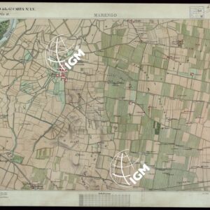 TERRITORIO COMPRESO TRA ALESSANDRIA, CASALE, VOLPEDO E TRA PAVIA, CASTEGGIO E PIACENZA - FOGLIO DELLA G.N. CARTA N°LV. TAVOLETTA 17 MARENGO.