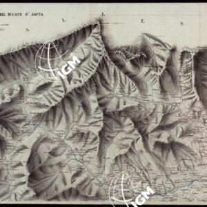 PARTE SUPERIORE DEL DUCATO D'AOSTA SCALA DI 1 a 50.000.