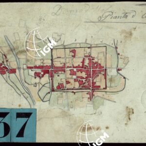 Porzione della Valle D'Aosta che comprende il vallone di Rutors, la Valgrisanche, Valle di Rhemes, Valsavaranche, Valle di Cogne, Valle di Fenis e di valloni compresei fra quest'ultima Valle e quella di Cogne Scala di 1 a 47400. - Pianta di Aosta