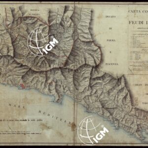 CARTA COROGRAFICA DEI FEUDI IMPERIALI ADDETTI AL DUCATO DI GENOVA + 2 LIBRETTI