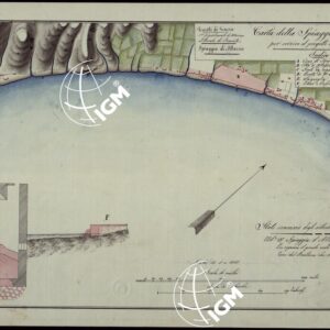 CARTA DELLA SPIAGGIA DI ALLASSIO PER SERVIRE AL PROGETTO DEI 9 DICEMBRE 1817 - DUCATO DI GENOVA 1° DIPARTIMENTO DI MARINA LITORALE DI PONENTE SPIAGGIA DI ALLASSIO.