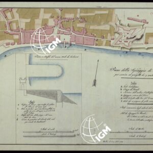PIANO DELLA SPIAGGIA DI FINALE PER SERVIRE AL PROGETTO DEI 9 DICEMBRE 1817 - DUCATO DI GENOVA 1° DIPARTIMENTO DI MARINA LITTORALE DI PONENTE SPIAGGIA DI FINALE.