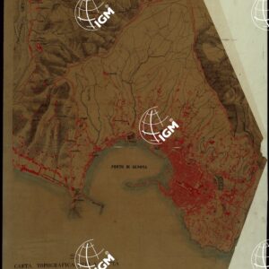 CARTA TOPOGRAFICA DELLA CITTA' DI GENOVA NELLA QUALE SONO INDICATI I PROGETTI D'INGRANDIMENTO SCALA DI 1 A 10.000