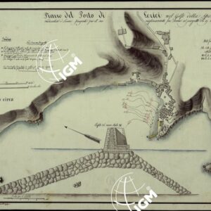 PIANO DEL PORTO DI LERICI NEL GOLFO DELLA SPEZIA INDICATIVO I LAVORI PROPOSTI PER IL SUO MIGLIORAMENTO PER SERVIRE AL PROGETTO DEI 9 DICEMBRE 1817 - DUCATO DI GENOVA 1° DIPARTIMENTO DI MARINA LITTORALE DI LEVANTE PORTO DI LERICI.