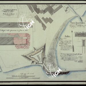 PIANO DIMOSTRATIVO DEL PORTO DI S. REMO PER SERVIRE AL PROGETTO DEI 9 DICEMBRE 1817 - DUCATO DI GENOVA 1° DIPARTIMENTO DI MARINA LITTORALE DI PONENTE PORTO DI S. REMO.